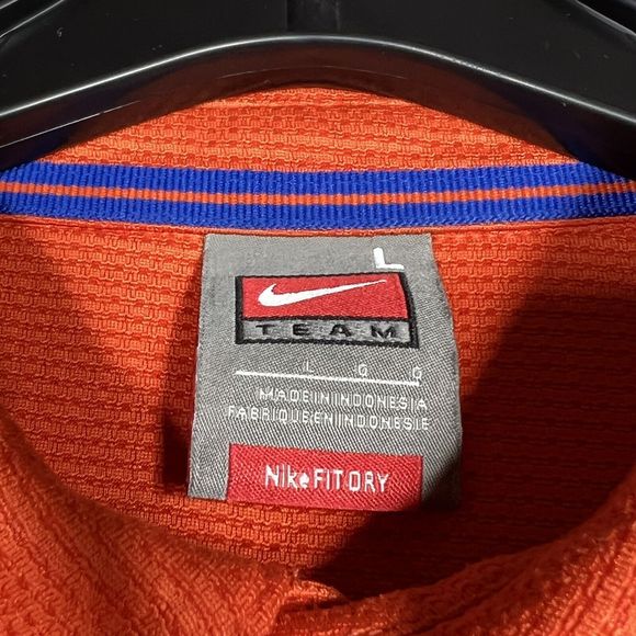 VTG Florida Gators Nike Fit Dry Polo Shirt Mens Large Orange Stadium Waffle Knit - Picture 12 of 14